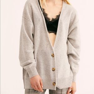 NWT Free People Schoolboy Cashmere Cardigan